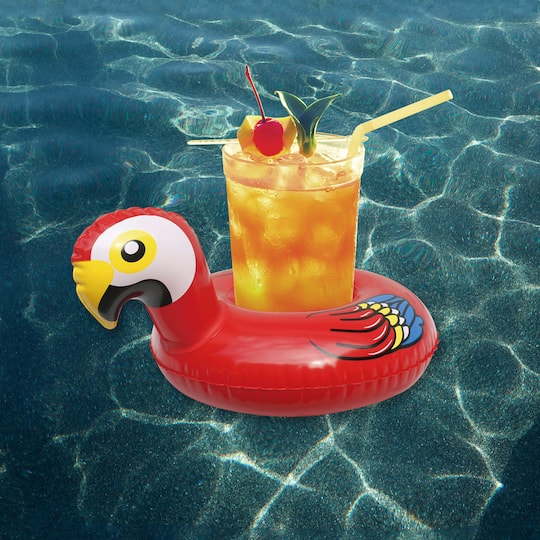 10" Parrot Inflatable Floating Drink Holder By Northlight in Red | 8" x 10" x 7" | Michaels®